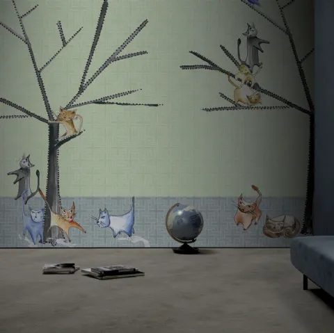 Carta da parati Cats di Glamora