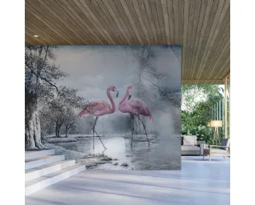 Carta da parati Flamingo 3 di Adriani e Rossi