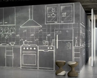 Carta da parati Flat Loft di Glamora