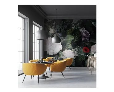 Carta da parati con gigantografie di fiori Giardino di Adriani e Rossi