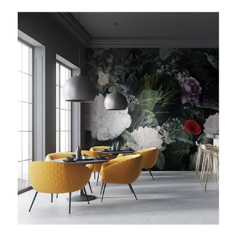 Carta da parati con gigantografie di fiori Giardino di Adriani e Rossi