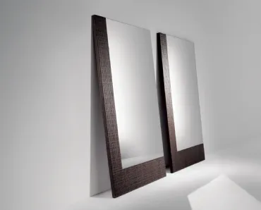Specchio rettangolare con cornice in legno BD02 di Laura Meroni