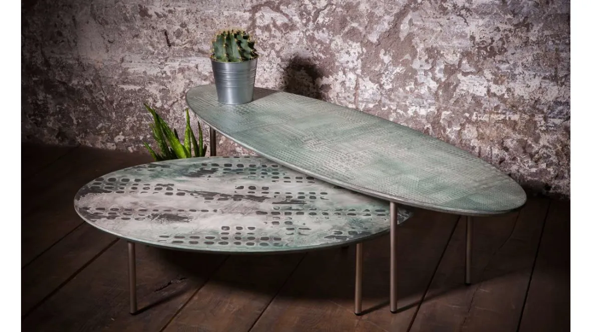 Tavolini Ellipse in legno finitura color Agave di MOS-Design