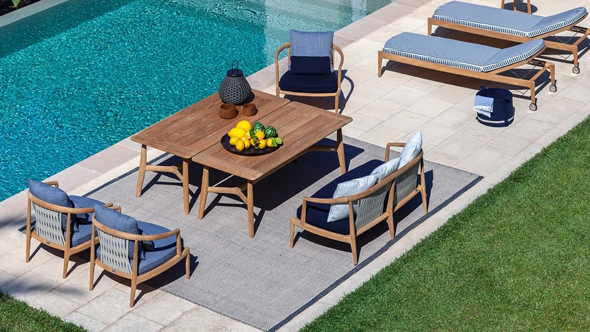 Tappeto per esterni Grand Vizier in filato di propilene di Poltrona Frau