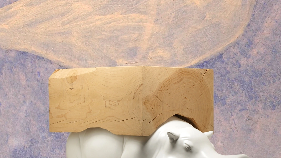Pouf Hippo Wagon Wood di Adriani e Rossi