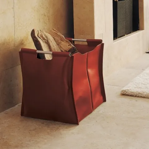 Portalegna con manico in cuoio eco Make di Adriani e Rossi