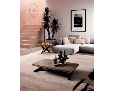 Tavolino trasformabile Mondial in eco legno di Ozzio