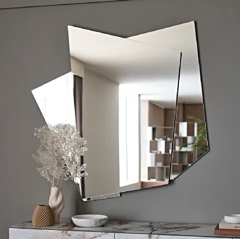 Specchio su 3 livelli in cristallo specchiato Risiko di Cattelan Italia