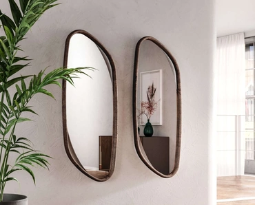 Specchio con cornice in legno Monza di Ozzio