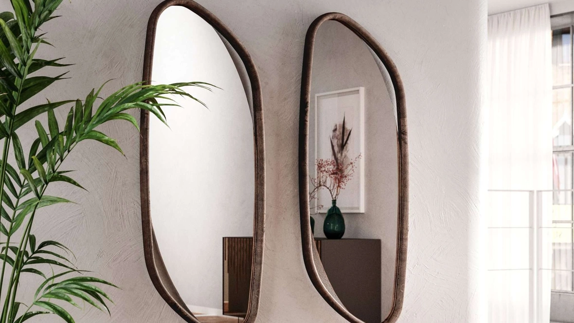 Specchio con cornice in legno Monza di Ozzio