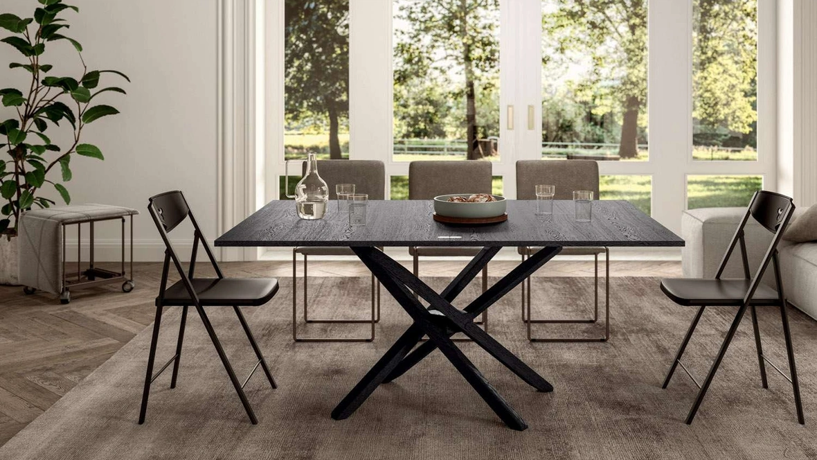 Tavolino in legno trasformabile in tavolo da pranzo Su&Giù di Ozzio