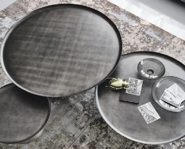 Tavolino in metallo verniciato goffrato Amerigo di Cattelan Italia