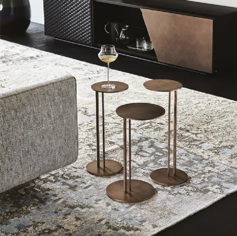 Tavolini Ellipse & Tocs in legno finitura Sabbia e Nero di MOS-Design