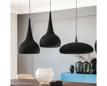 Lampada a sospensione con rivestimento in maglia Byblos di Cattelan Italia