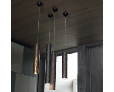 Lampada in metallo bronzato Candle di Adriani e Rossi