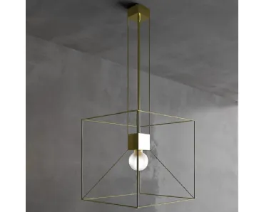 Lampada in metallo sabbiato Cubo Reflex di Adriani e Rossi