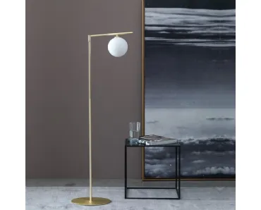 Lampada da terra con struttura snodabile in metallo cromato o oro lucido Dada Floor di Adriani e Rossi