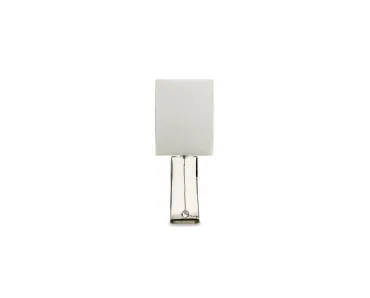 Lampada da Tavolo con basamento in vetro e paralume in doppio strato con esterno in tela e interno in PVC Dido di Poltrona Frau