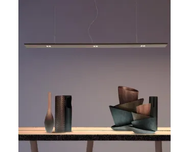 Lampada a sospensione in metallo con tecnologia LED Hi Line di Adriani e Rossi