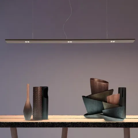 Lampada a sospensione in metallo con tecnologia LED Hi Line di Adriani e Rossi