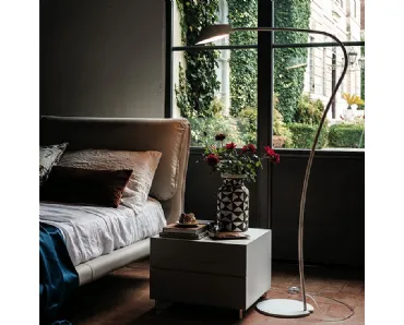 Lampada da terra in acciaio cromato Little Flag di Cattelan Italia