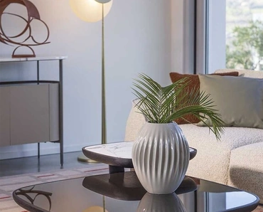 Lampada da terra in ottone Moonbeam di Poltrona Frau