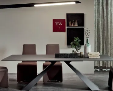 Lampada da terra in acciaio verniciato e luci led Zed di Cattelan Italia
