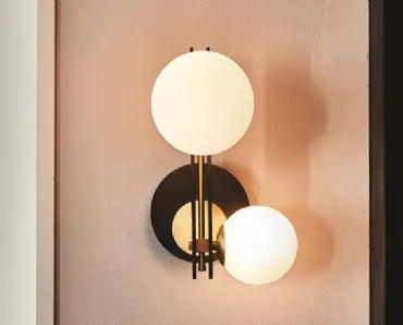 Lampada da parete Planeta in vetro e metallo di Cattelan Italia