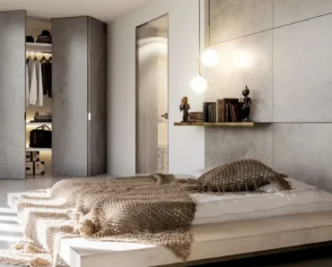 Porta battente per interni in vetro dallo stile minimalista Gaia Filo muro di Doal