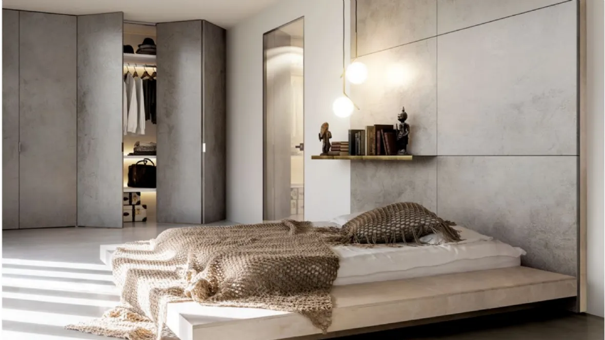 Porta battente per interni in vetro dallo stile minimalista Gaia Filo muro di Doal