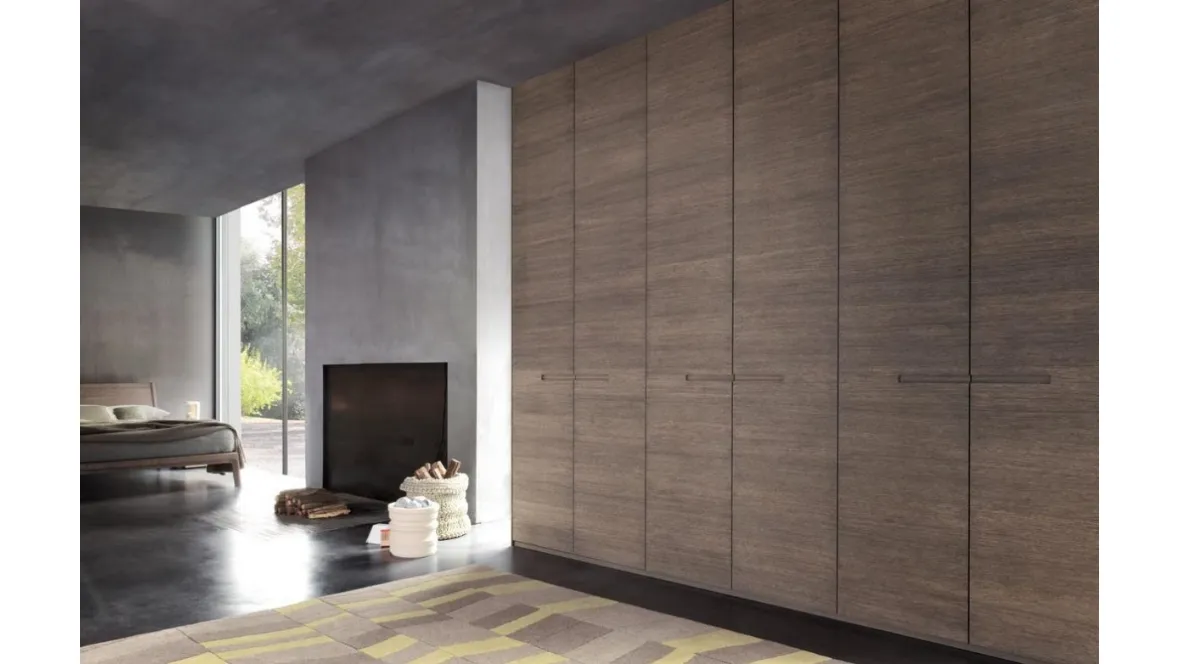 Armadio Atlantic in Rovere con ante battenti di Giellesse