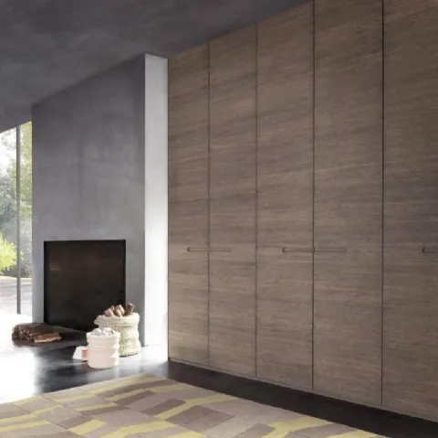 Armadio Atlantic in Rovere con ante battenti di Giellesse