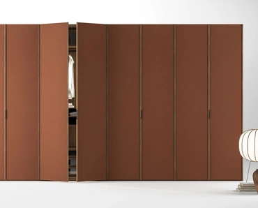 Armadio rivestito in tecnopelle Kyoto di Tagliabue Mobili