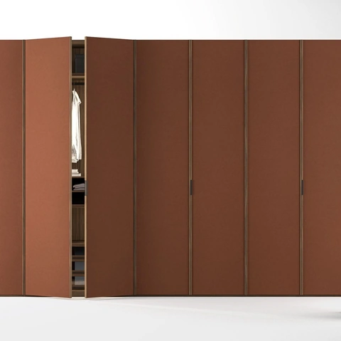 Armadio rivestito in tecnopelle Kyoto di Tagliabue Mobili