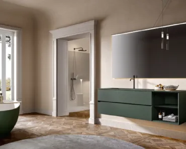 Mobile da Bagno sospeso Artemide 05 laccato foresta di Edoné