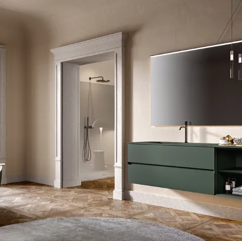 Mobile da Bagno sospeso Artemide 05 laccato foresta di Edoné