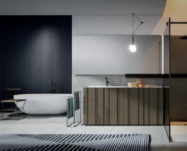 Mobile da Bagno a terra texture Botte anice Chrono 38 4004 di Edoné