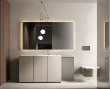 Mobile da Bagno a terra Hexis 2334 in nobilitato Rigato Bretagna di Edoné