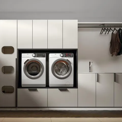 Mobile da Bagno per lavanderia in nobilitato canapa Minerva 02 di Edoné