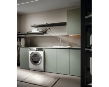 Mobile da Bagno per lavanderia in nobilitato prato Minerva 03 di Edoné