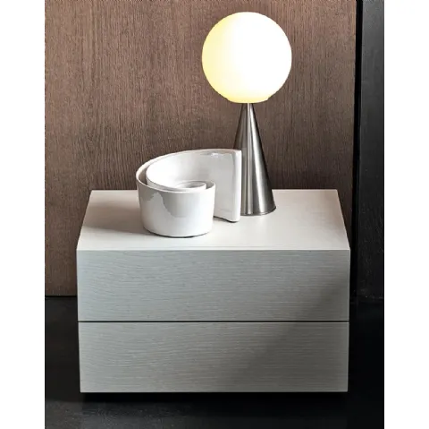 Comodino Cube in rovere laccato di Giellesse