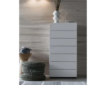 Settimanale Cube in legno laccato bianco di Giellesse