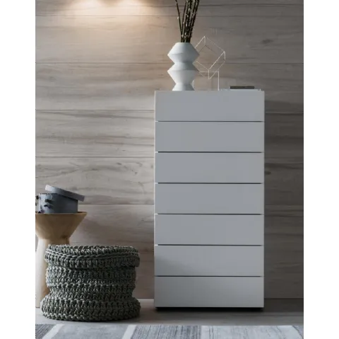 Settimanale Cube in legno laccato bianco di Giellesse