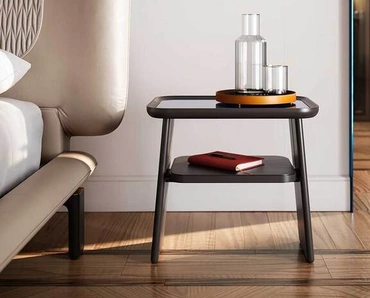 Comodino in legno massello Duo di Poltrona Frau