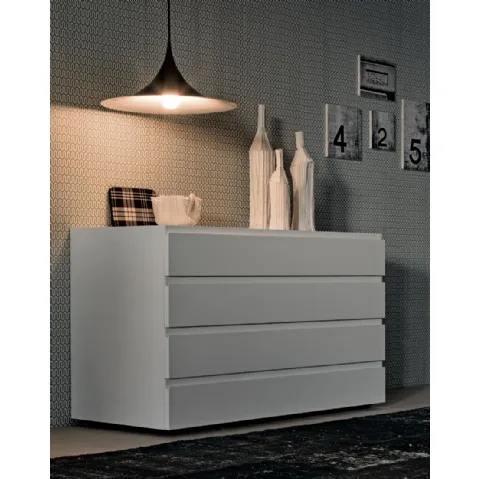 Comò Joy in legno laccato Bianco di Giellesse