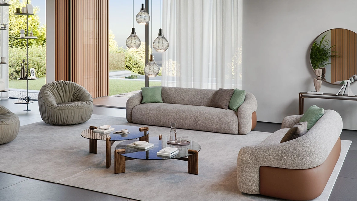 Divano lineare Baldwin di Cattelan Italia