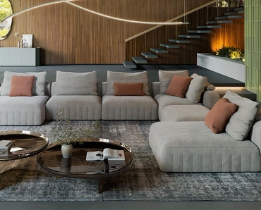 Divano con penisola Gibson di Cattelan Italia