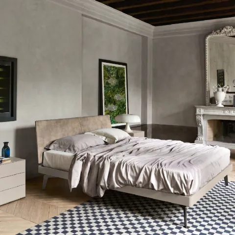 Letto Aliante in tessuto con testiera di Sangiacomo