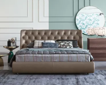 Letto in pelle Alpha di Flexteam