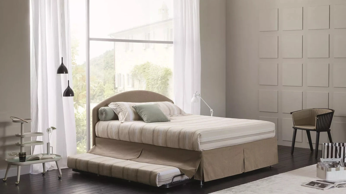 Letto Banner Combi con box contenitore e letto estraibile di Oggioni